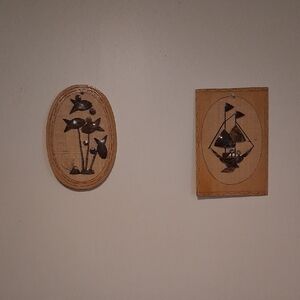 Wooden Nautical Wall Art Set